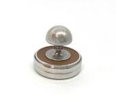 Вега-магнит/кожа беж D=42мм